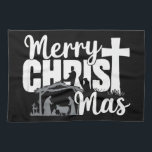 Merry Christ Mas Christian Christmas Jesus Family Kitchen Towel<br><div class="desc">Merry Christ Mas Christian Christmas Jesus Family</div>