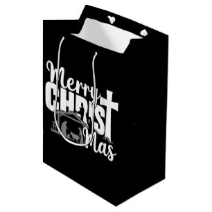 Merry Christ Mas Christian Christmas Jesus Family Medium Gift Bag