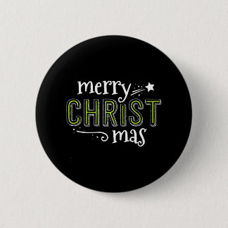 Merry Christ Mas Christian Jesus South Christmas 2 Inch Round Button