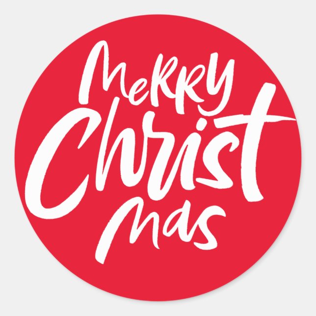 Merry Christ Mas Christian Religious Christmas Classic Round Sticker (Front)