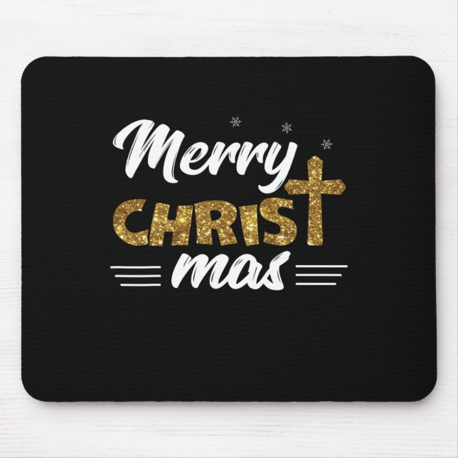 Merry Christ Mas Funny Christmas Family Matching G Mouse Pad (Front)