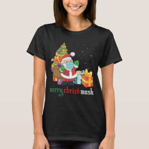 Merry Christ-Mask Shirt, Quaratined Christmas T-Shirt