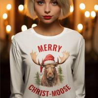 Merry Christ-moose Funny Christmas Moose