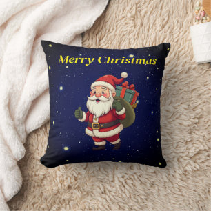Merry Christams  Santa Throw Pillow