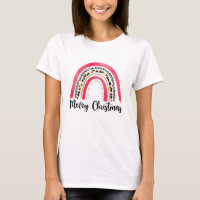 Merry Christma pink rainbow