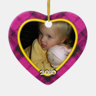 Merry Christma Plaid Photo Ornament