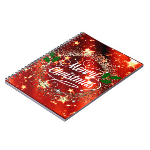   Merry Christmans, glitter and shine, Notebook