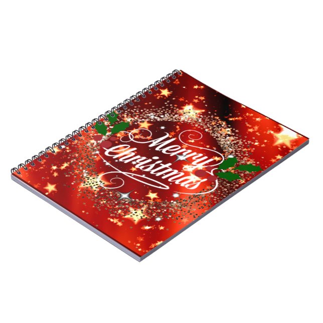   Merry Christmans, glitter and shine, Notebook (Left Side)