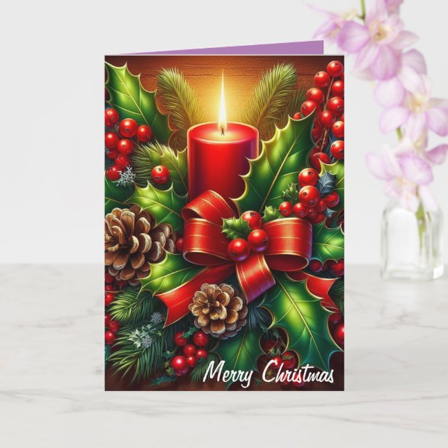 Merry Christmas12 Card (Orchid)
