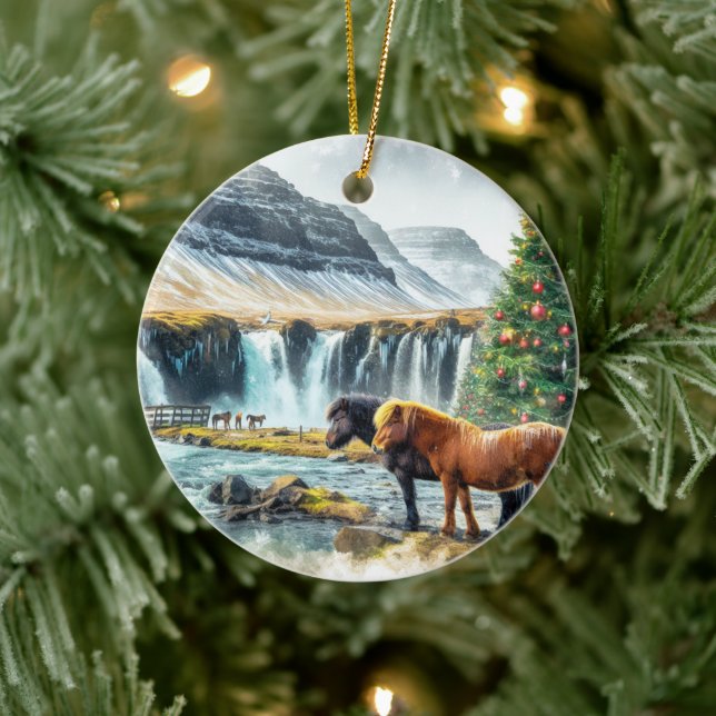 Merry Christmas - 10 Ceramic Ornament (Tree)