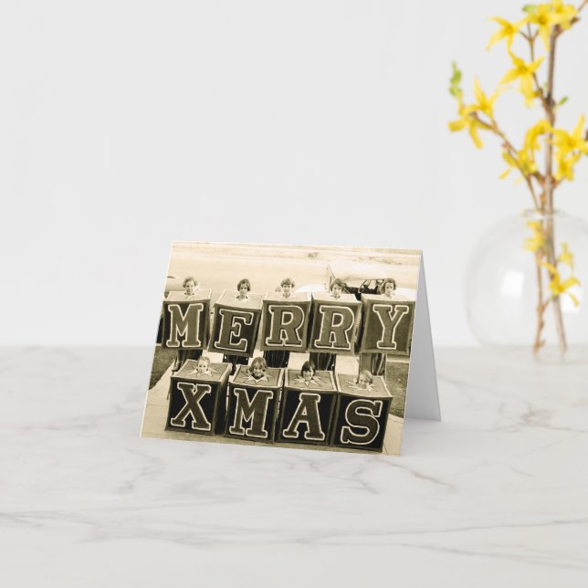 Merry Christmas, 1933 Card (Yellow Flower)