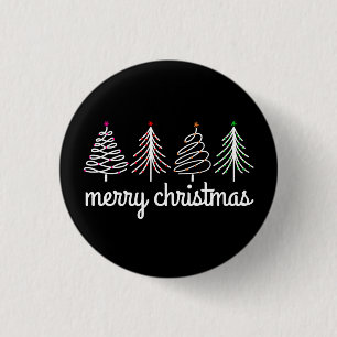 Merry Christmas 1 Inch Round Button