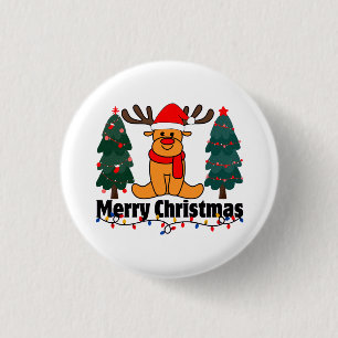Merry Christmas 1 Inch Round Button