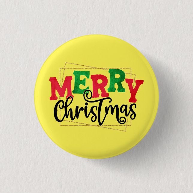 Merry Christmas  1 Inch Round Button (Front)