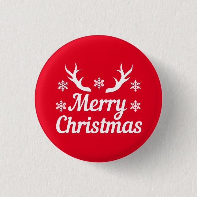 Merry Christmas  1 Inch Round Button (Front)