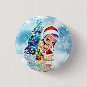Merry Christmas - 1 Inch Round Button