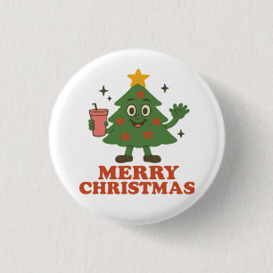 Merry Christmas 1 Inch Round Button