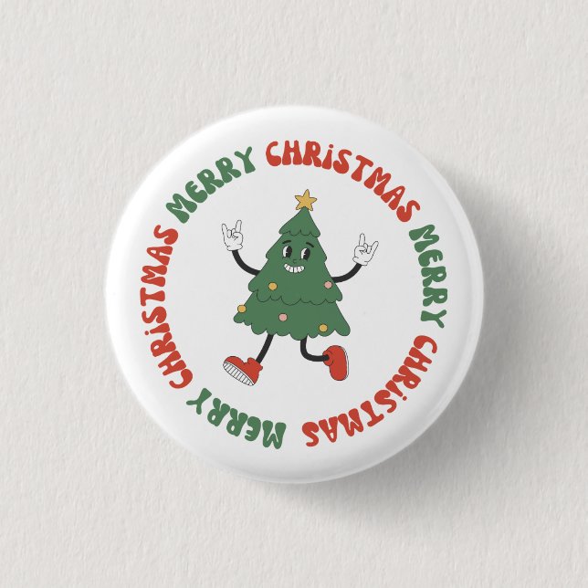 Merry Christmas  1 Inch Round Button (Front)