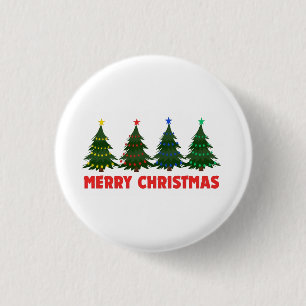 Merry Christmas 1 Inch Round Button