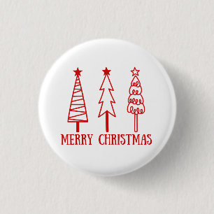 Merry Christmas 1 Inch Round Button