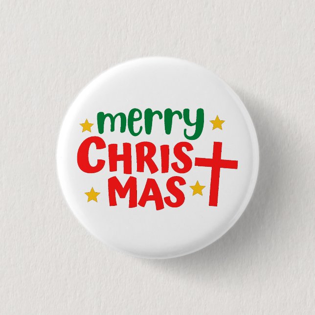 Merry Christmas   1 Inch Round Button (Front)