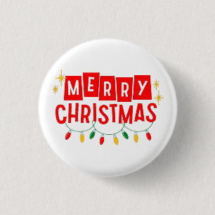 Merry Christmas 1 Inch Round Button