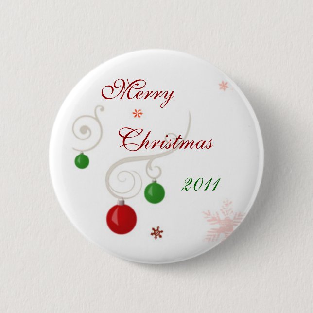 Merry Christmas 2011 2 Inch Round Button (Front)