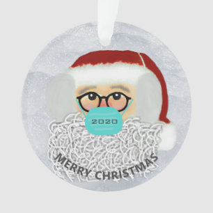 Merry Christmas 2020 Face Mask Santa Claus Kids Ornament