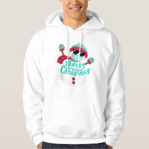 Merry Christmas 2020 Snowman Face Mask P Hoodie