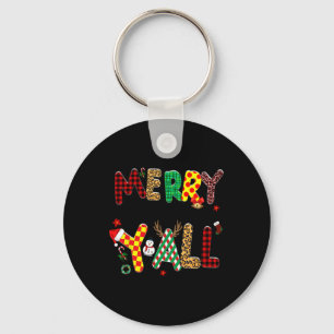 Merry Christmas 2024 Family Matching Christmas Lig Keychain