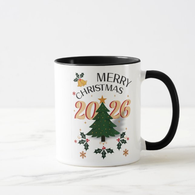 Merry Christmas 2026 Mug – Festive Holiday Coffee  (Right)