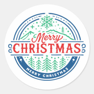 Merry Christmas 2 Classic Round Sticker