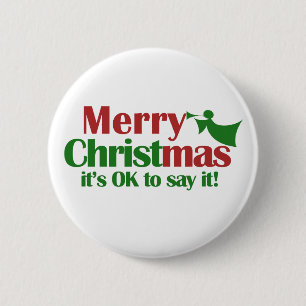 Merry CHRISTmas 2 Inch Round Button