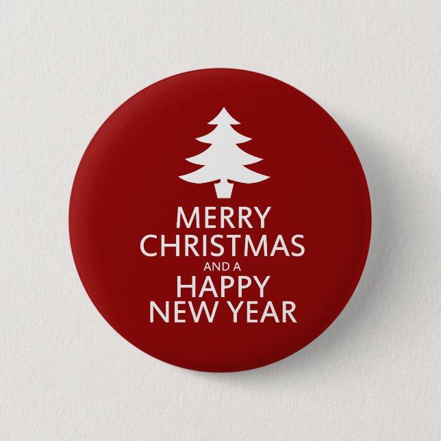 Merry Christmas 2 Inch Round Button (Front)