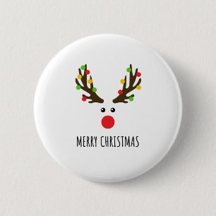 MERRY CHRISTMAS 2 INCH ROUND BUTTON