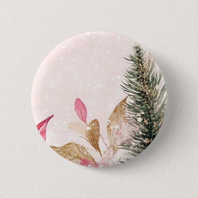 Merry Christmas  2 Inch Round Button (Front)