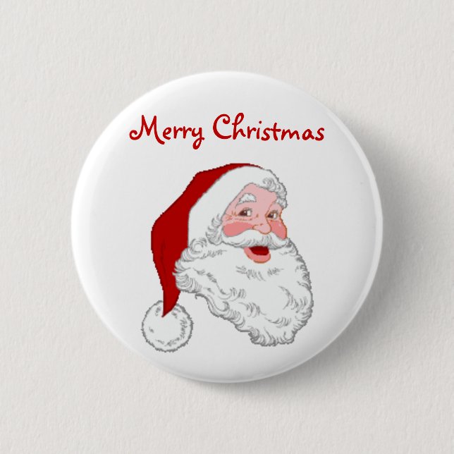 Merry Christmas 2 Inch Round Button (Front)