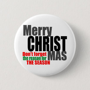 Merry Christmas 2 Inch Round Button