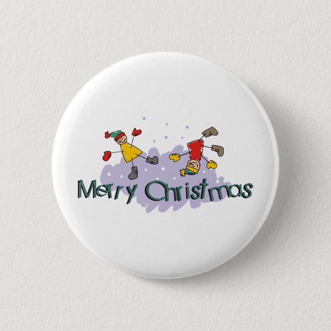 Merry Christmas 2 Inch Round Button (Front)