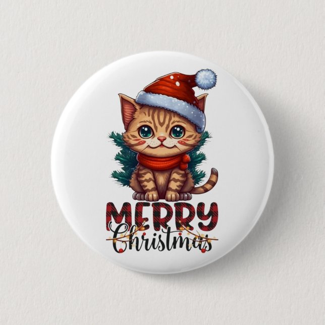 Merry Christmas  2 Inch Round Button (Front)