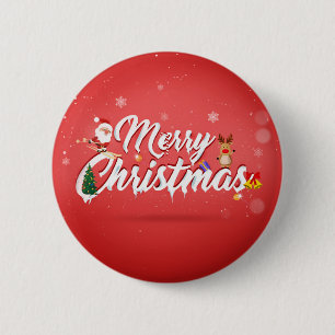 Merry christmas 2 inch round button
