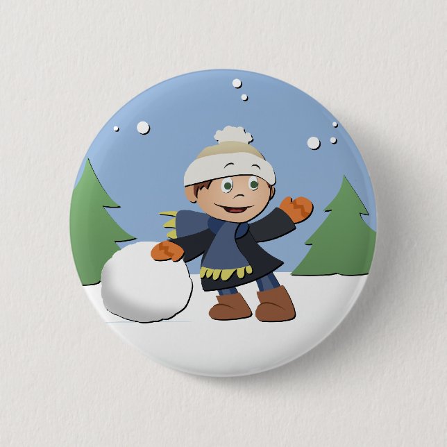 Merry Christmas 2 Inch Round Button (Front)