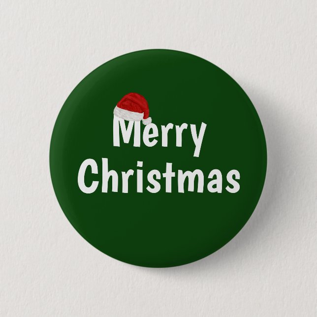 Merry Christmas 2 Inch Round Button (Front)