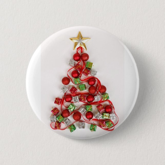 Merry Christmas 2 Inch Round Button (Front)