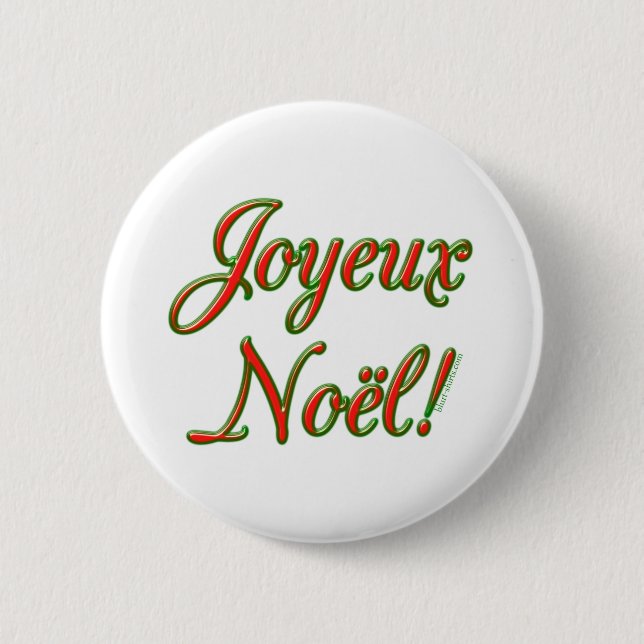 Merry Christmas 2 Inch Round Button (Front)