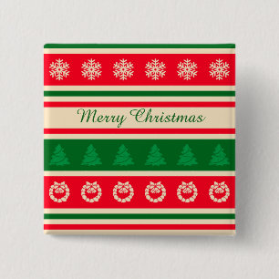Merry Christmas 2 Inch Square Button