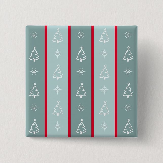 Merry Christmas 2 Inch Square Button (Front)