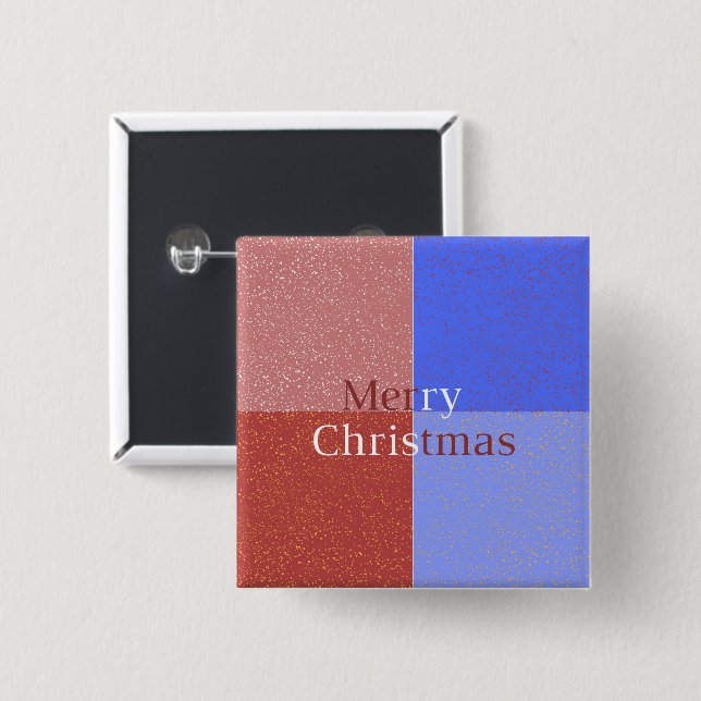Merry Christmas 2 Inch Square Button (Front & Back)