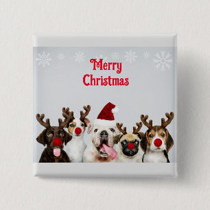 Merry Christmas 2 Inch Square Button