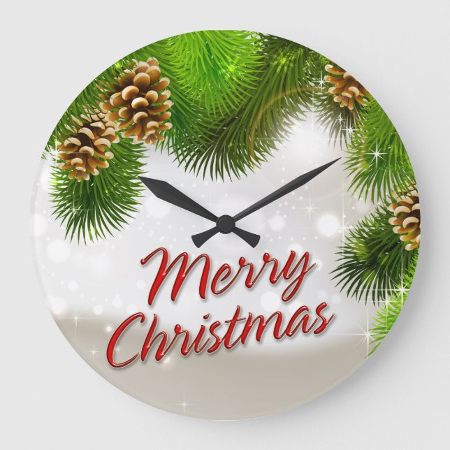 Merry Christmas 38 Wall Clock Options (Front)